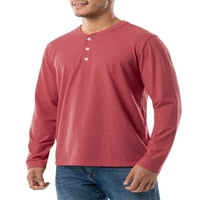 Мъжка тениска с дълъг ръкав Хенли Джордж, размери ХС-3ХЛ