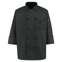 Готвач дизайни® черно палто готвач с копчета на възел