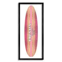 Ступел индустрии розов блясък модно лого Глам сърф дизайн рамка стена изкуство, 24, дизайн от Маделин Блейк