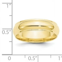 Първичен Златен карат жълто злато половин кръг с ръб Размер на лентата 5.5