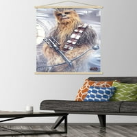 Междузвездни войни: Последният джедай - плакат на стената на Чуи с дървена магнитна рамка, 22.375 34