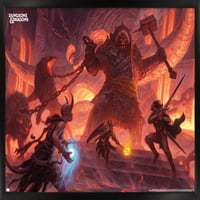 Подземия и дракони-Огнен гигантски плакат за стена, 14.725 22.375 в рамка