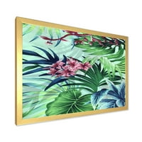 Дизайнарт' винтидж тропически цветя ви ' традиционна рамка Арт Принт
