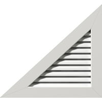 Екена Милуърк 20 в 20 х правоъгълен триъгълник фронтон отдушник-Лява странична стъпка функционален, ПВЦ фронтален