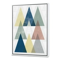 Дизайн 'геометрична композиция триъгълници втори' модерно и преходно платно