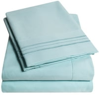 Серия дълбок джоб спалня легло лист комплект РВ кралица-Лилаво