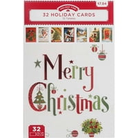 32-Брой Традиционни Кутии Коледна Картичка Асортимент Карти