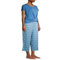 Мук Люк Дамски изрязани панталони пижама комплект, 2-парче